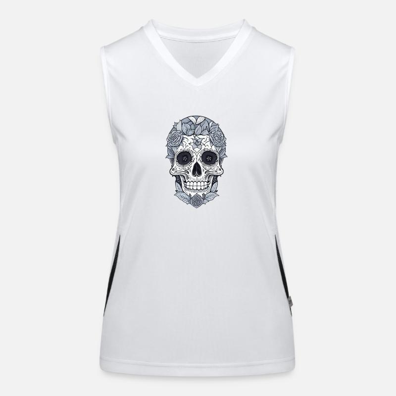 Schädel Funktionelles Kontrast-Tank Top für Frauen
