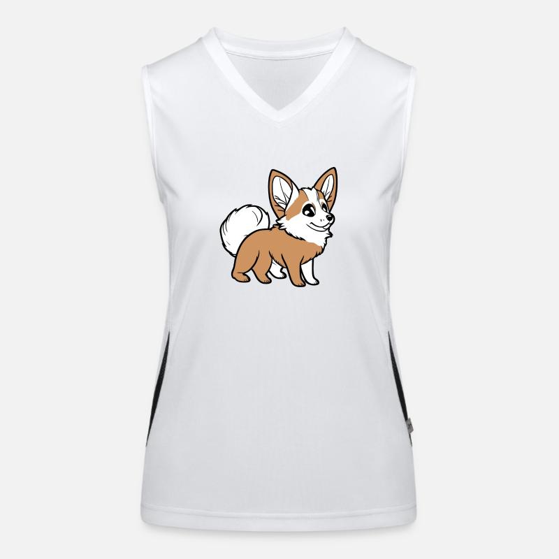 Corgi Funktionelles Kontrast-Tank Top für Frauen