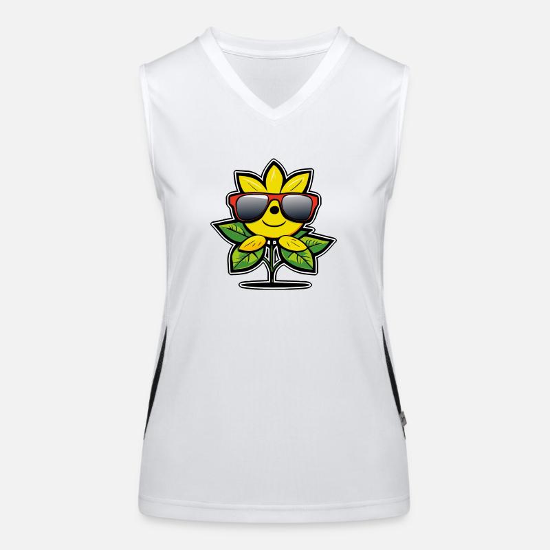 Cartoon Lemon Women's Functional Contrast Tank Top
