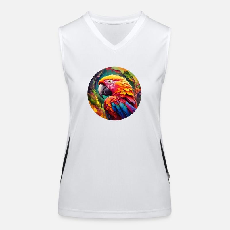 Rainbow Parrot Women's Functional Contrast Tank Top