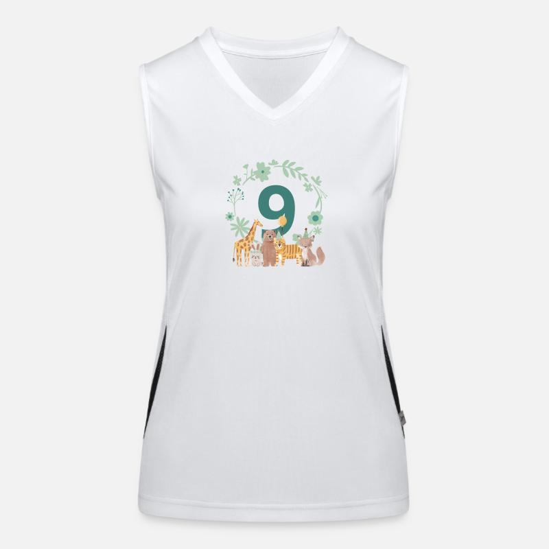 9th Anniversary - Ninth Anniversary Animals Women's Functional Contrast Tank Top