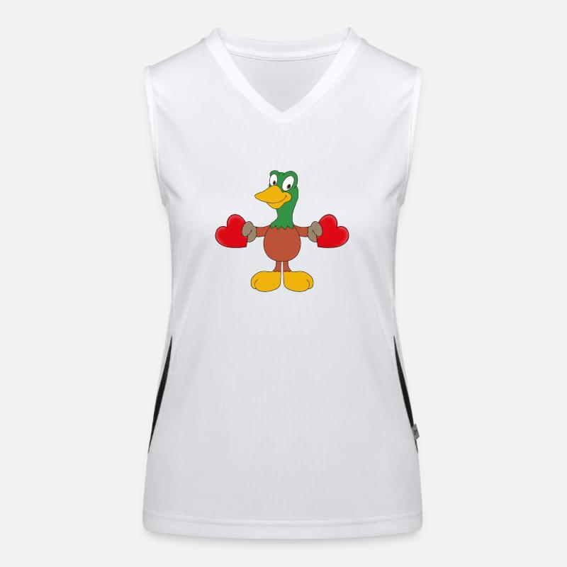 LIEBE - ENTE - VOGEL Funktionelles Kontrast-Tank Top für Frauen