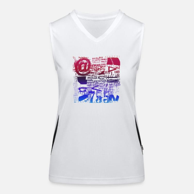 Newspaper Clips Scrapbook Magazines Alphabet Code Women's Functional Contrast Tank Top