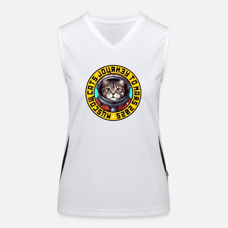Logo du chat astronaute 3 - soviétique Débardeur respirant contrasté Femme