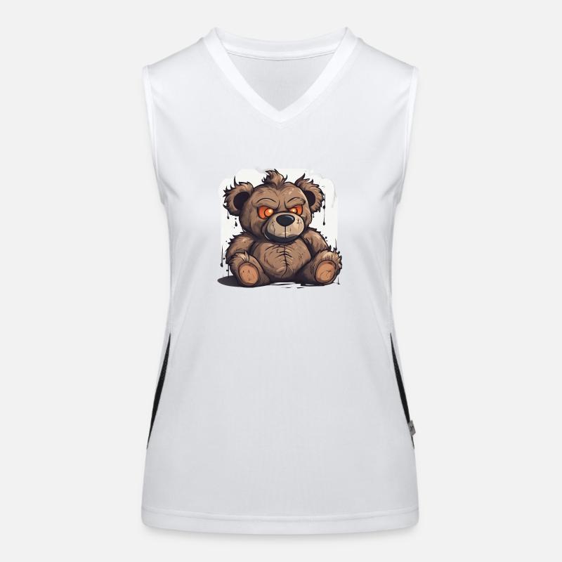 a scary teddy bear Funktionelles Kontrast-Tank Top für Frauen