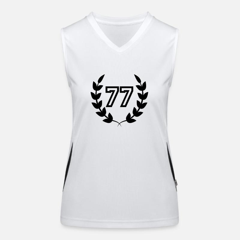 77th birthday-gift idea 77 years Women's Functional Contrast Tank Top