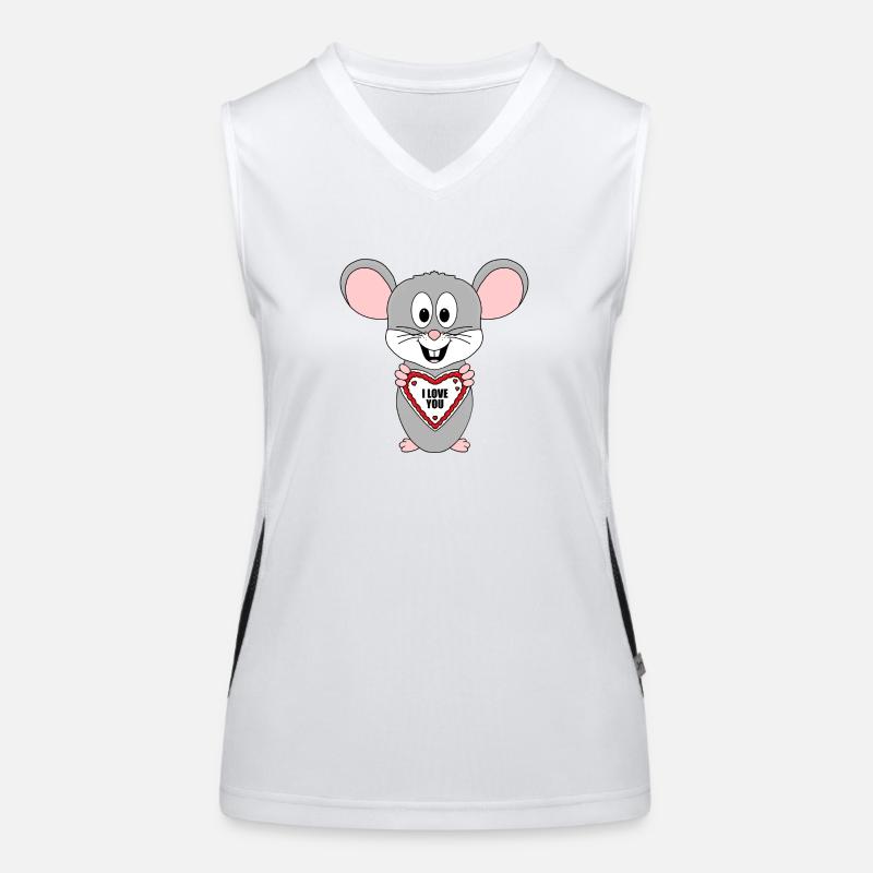 MAUS - LIEBE Funktionelles Kontrast-Tank Top für Frauen