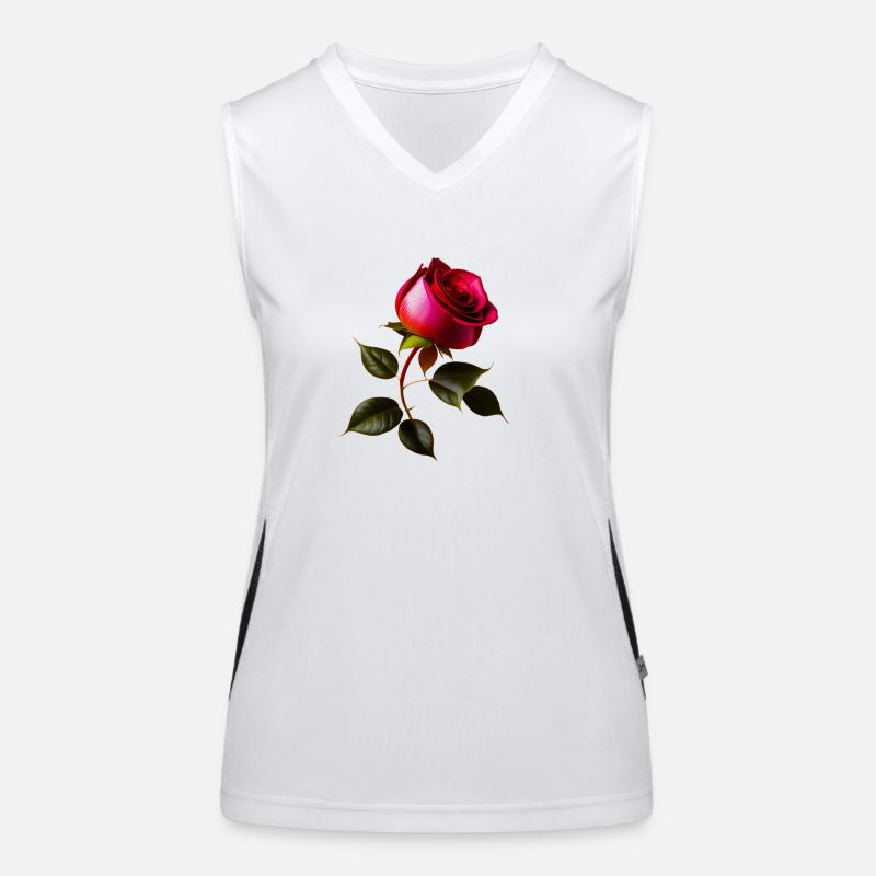 Red Rose Women's Functional Contrast Tank Top