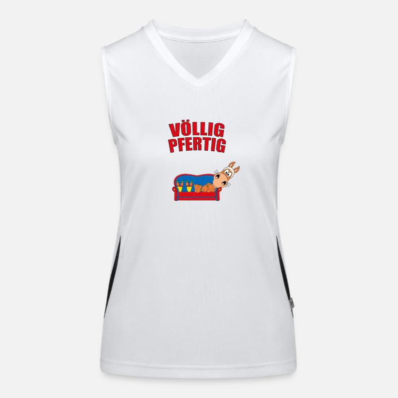 PFERD - PONY - PFERDE Funktionelles Kontrast-Tank Top für Frauen