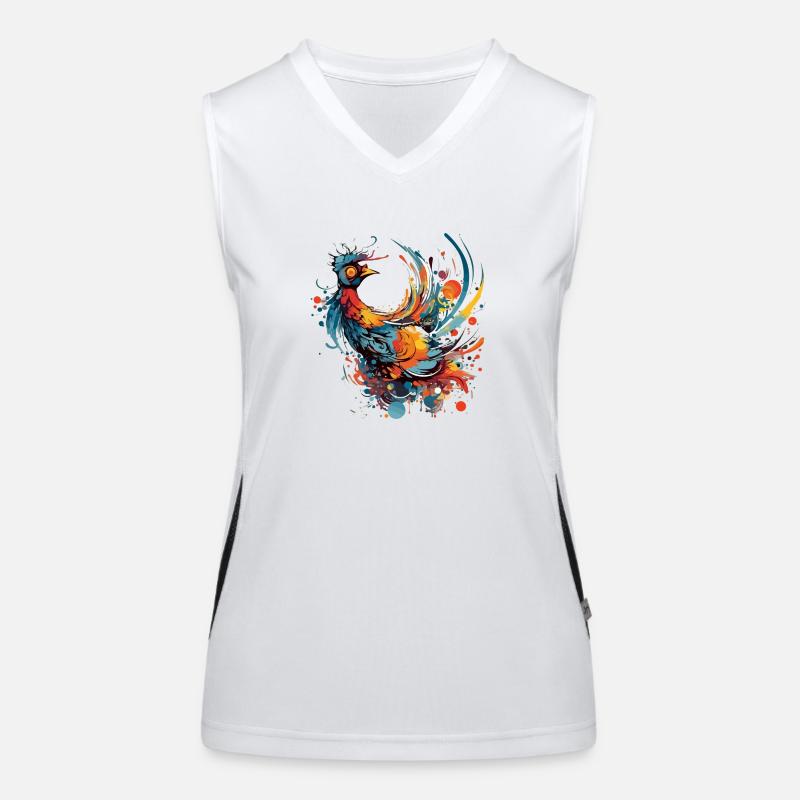 Der Phönix-Hahn Funktionelles Kontrast-Tank Top für Frauen
