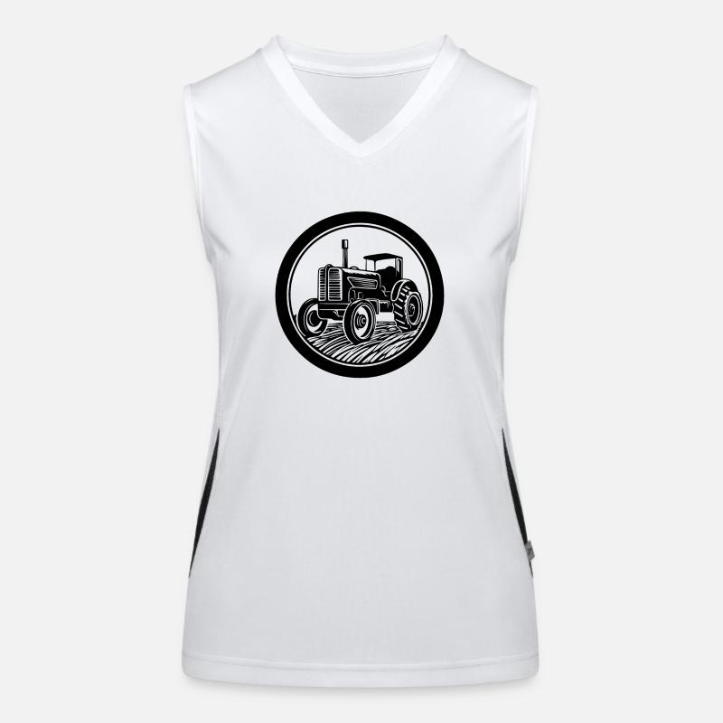 Traktor Funktionelles Kontrast-Tank Top für Frauen