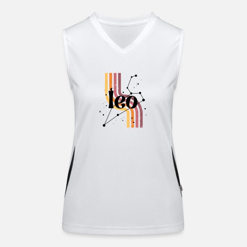 Löwe-Retro-Horoskop Funktionelles Kontrast-Tank Top für Frauen
