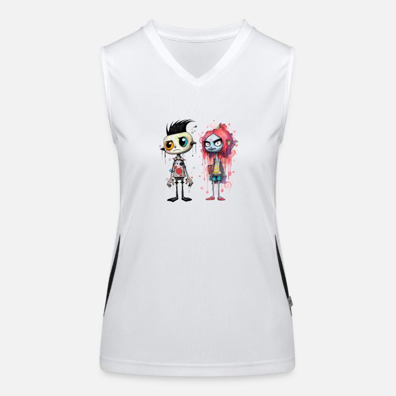 das schräge Pärchen Funktionelles Kontrast-Tank Top für Frauen