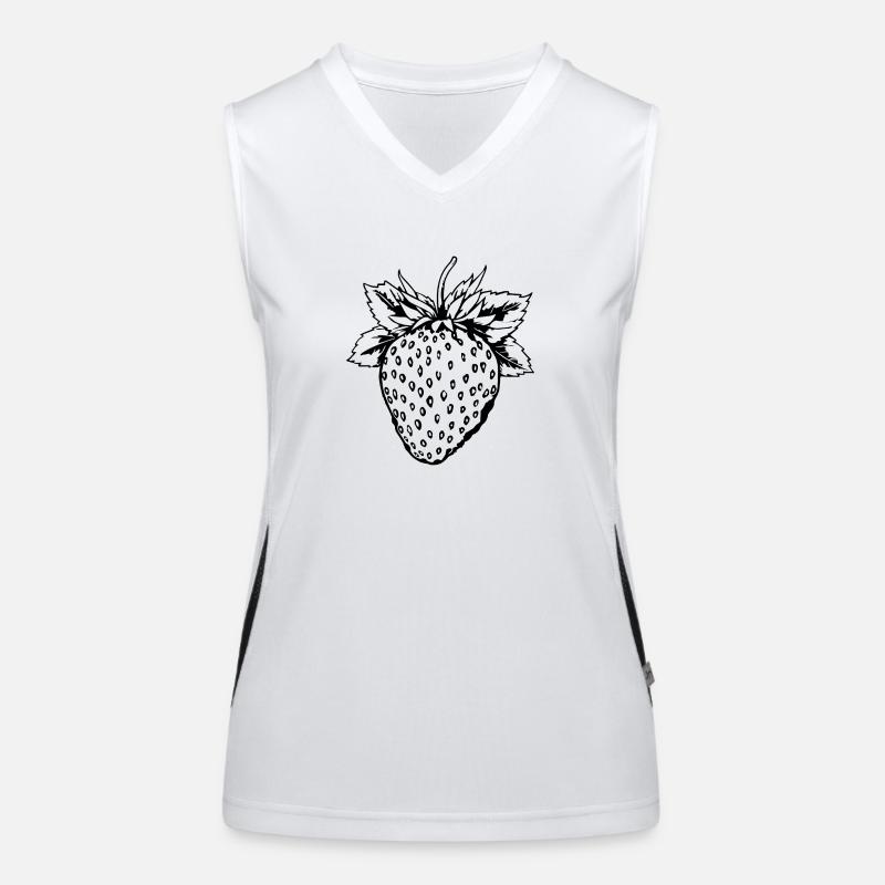 Fraise Fruit Fruit Débardeur respirant contrasté Femme