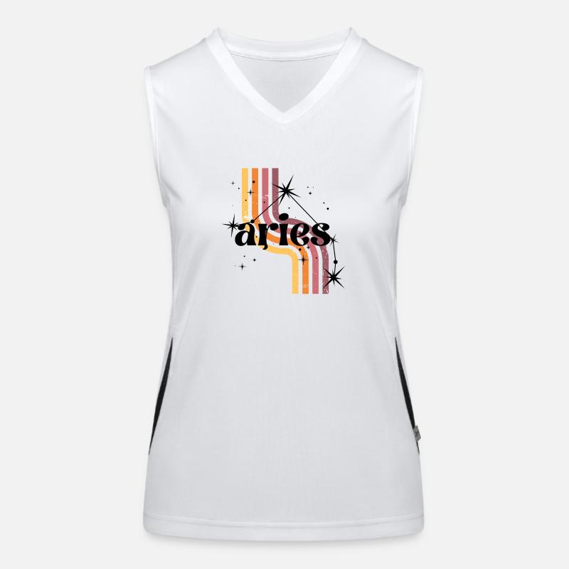 Aries retro horoscope Women's Functional Contrast Tank Top