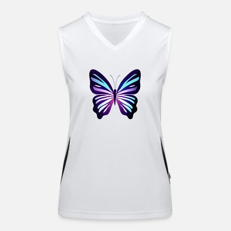 Papillon Papillon Insecte animal Débardeur respirant contrasté Femme