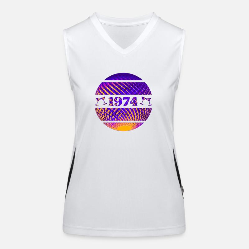 1974 - 50 Geburtstag Funktionelles Kontrast-Tank Top für Frauen