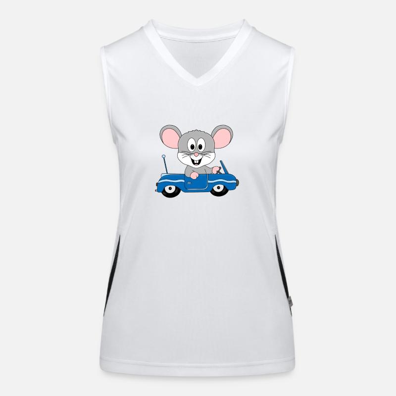 AUTO - MAUS - TIER - KINDER - BABYS Funktionelles Kontrast-Tank Top für Frauen