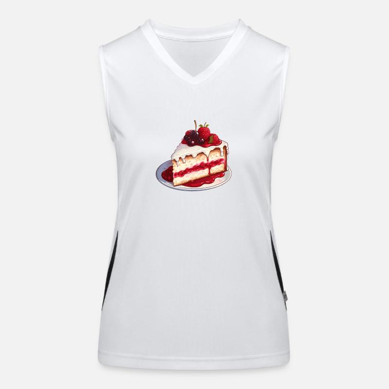 Fruitcake! - Women's Functional Contrast Tank Top - white/black