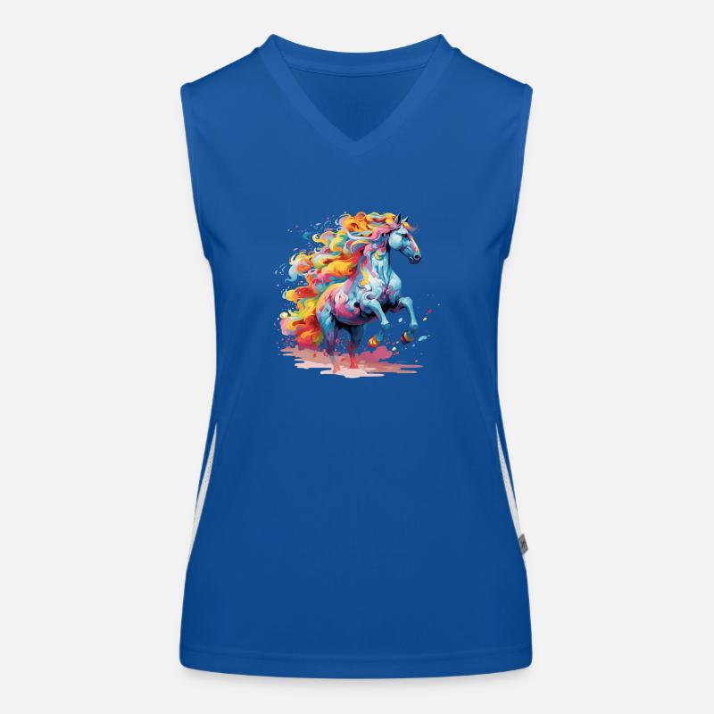 eindrucksvolles Pferd Funktionelles Kontrast-Tank Top für Frauen