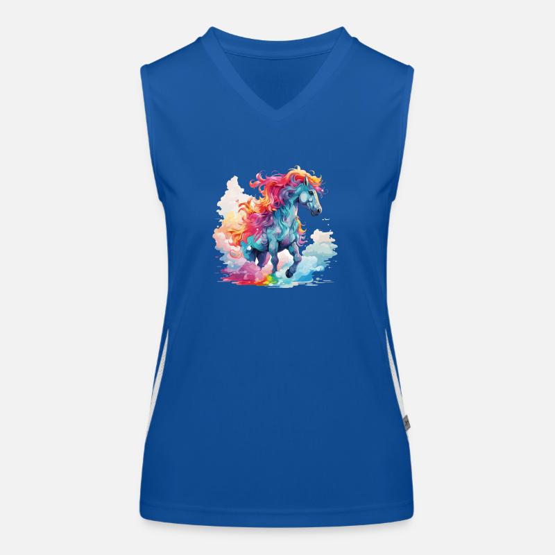 au galop coloré Débardeur respirant contrasté Femme