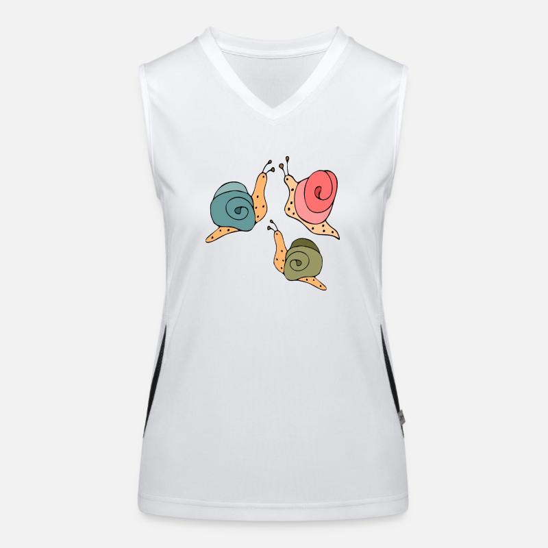 Schnecken Funktionelles Kontrast-Tank Top für Frauen