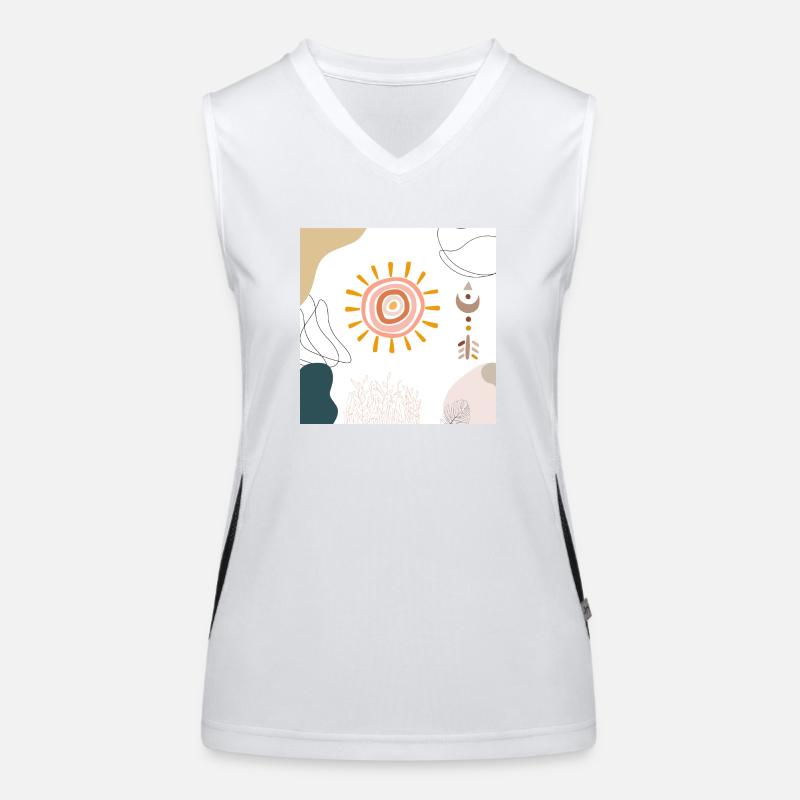 Summer Fern Simple Modern boho art Funktionelles Kontrast-Tank Top für Frauen