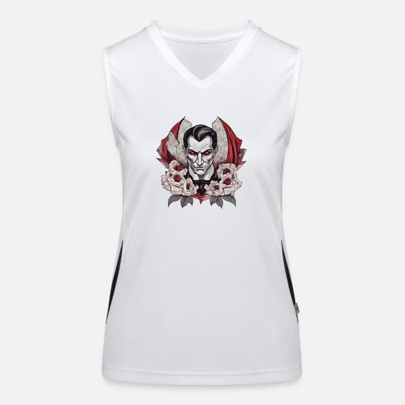 Vampir / Dracula / Blutsauger / Halloween / Mythos Funktionelles Kontrast-Tank Top für Frauen