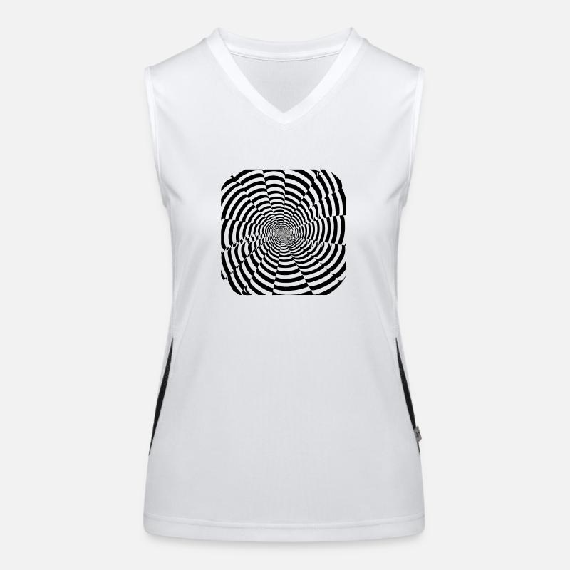 Spirale der Illusion Funktionelles Kontrast-Tank Top für Frauen