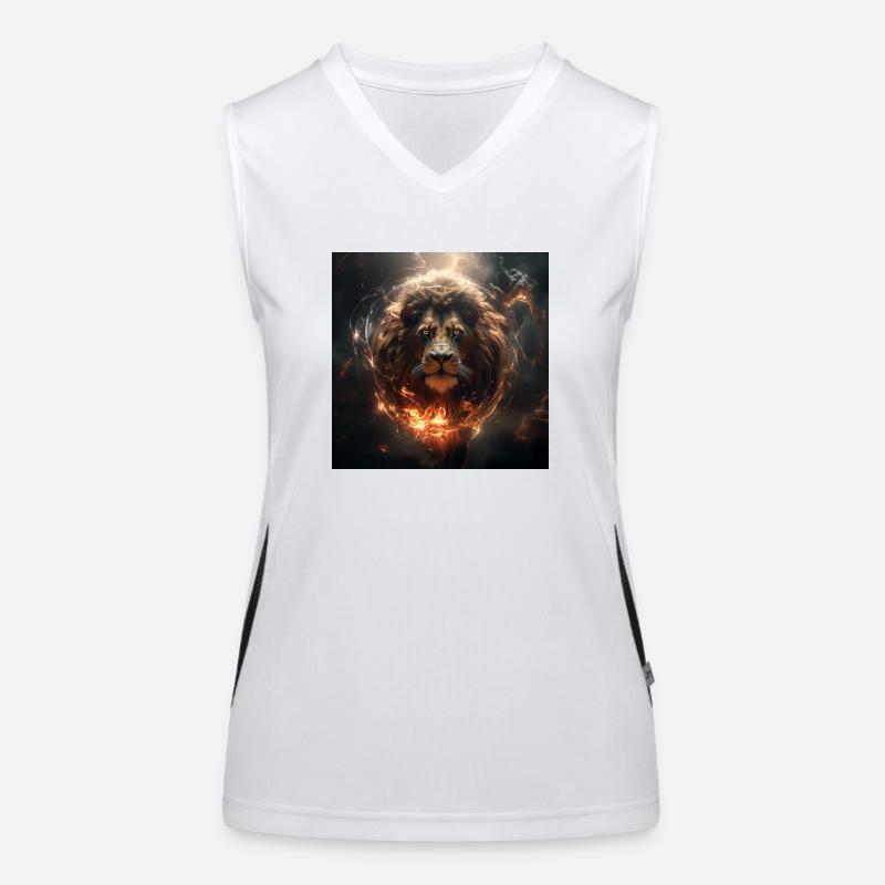Hypnotik Löwe Funktionelles Kontrast-Tank Top für Frauen