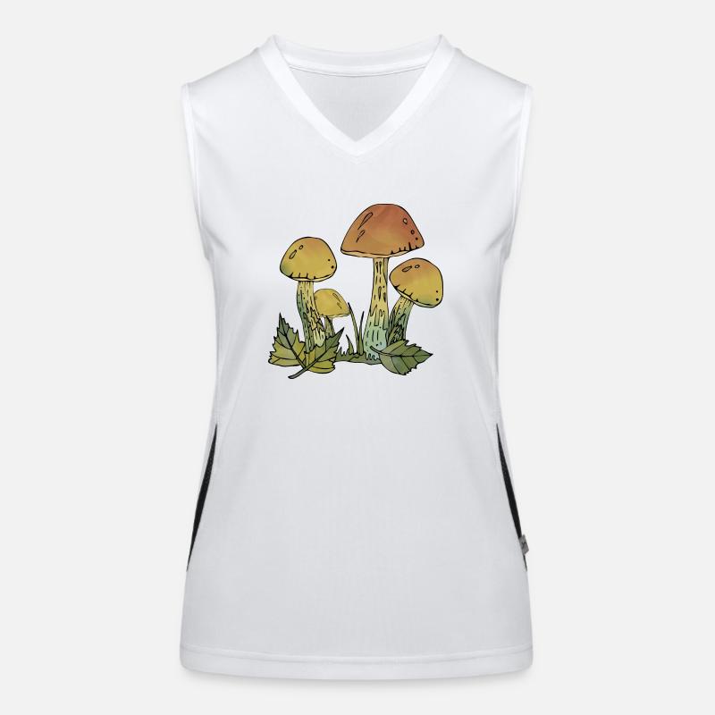 Pilze Funktionelles Kontrast-Tank Top für Frauen