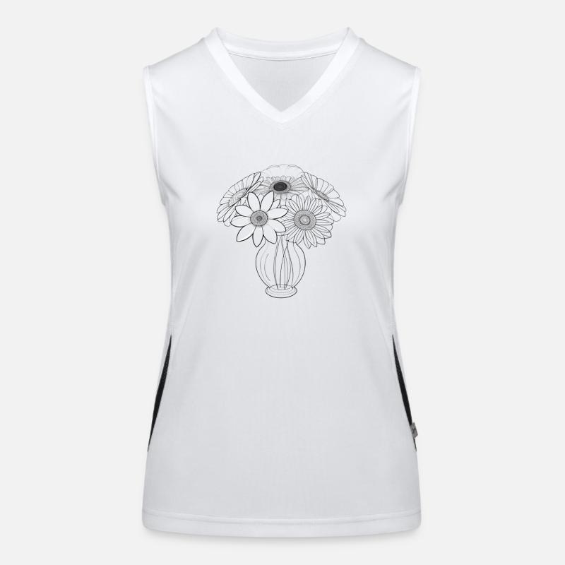 Simple Design fleur SW Débardeur respirant contrasté Femme