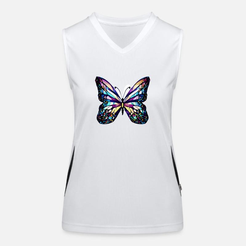 Papillon Insecte Animal Papillon Débardeur respirant contrasté Femme