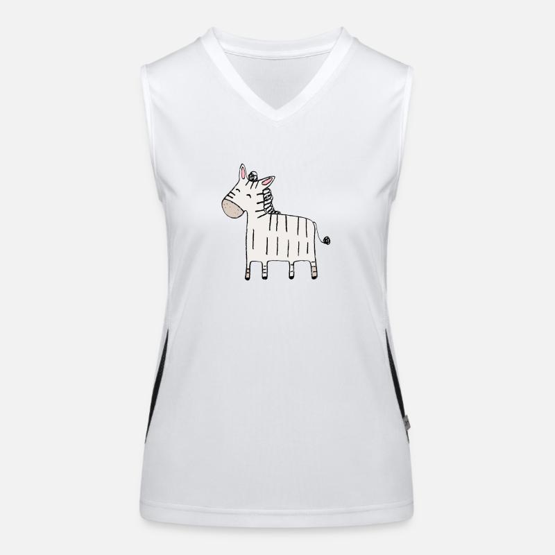 Zebra Funktionelles Kontrast-Tank Top für Frauen