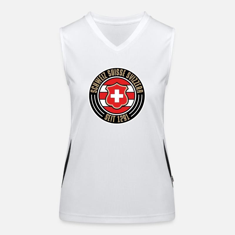 Schweiz Funktionelles Kontrast-Tank Top für Frauen