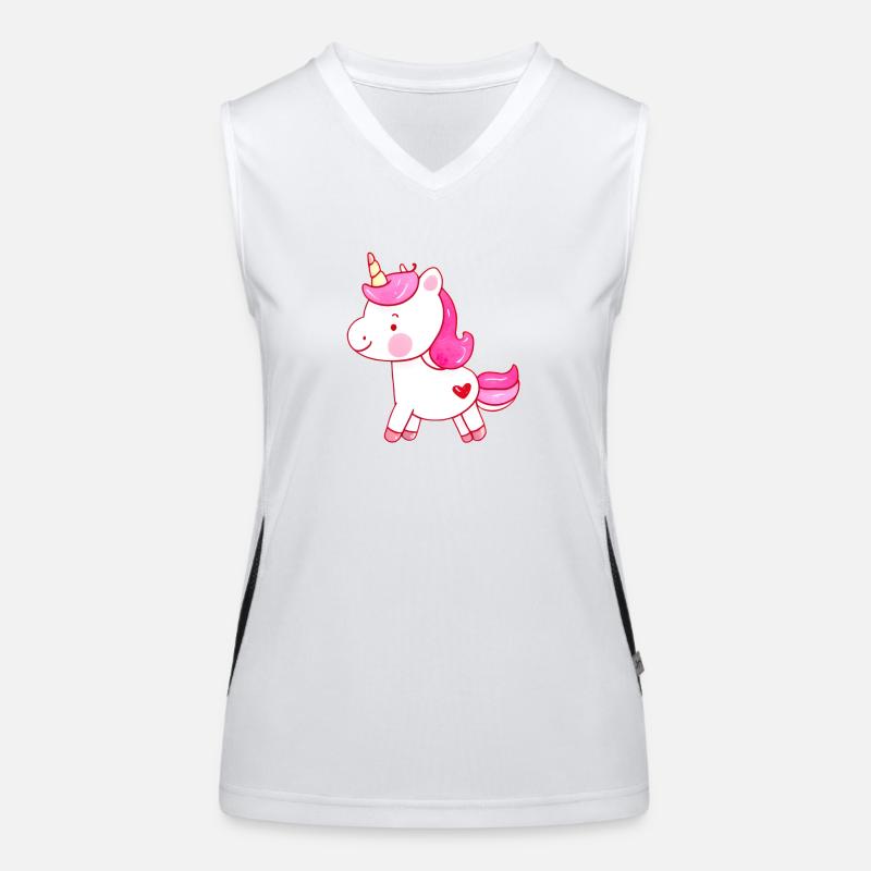 Einhorn Mädchen Einhörner Fabeltier Unicorn Funktionelles Kontrast-Tank Top für Frauen
