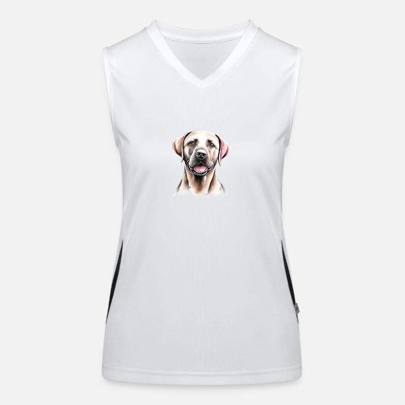 Labrador Retriever Labrador Propriétaire Chiot Débardeur respirant contrasté Femme