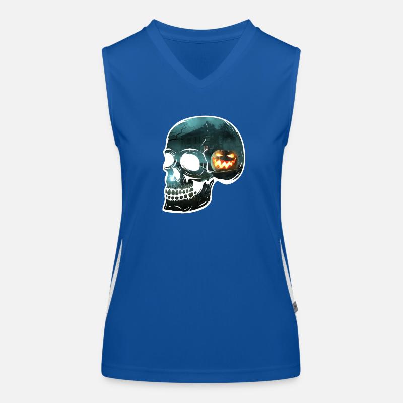 Skull terrifying vision Women's Functional Contrast Tank Top