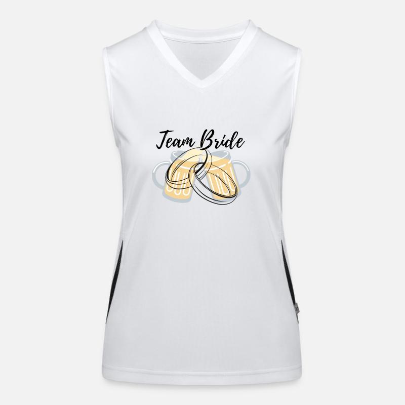Team Bride - Junggesellinnenabschied - Bier & Ring Funktionelles Kontrast-Tank Top für Frauen
