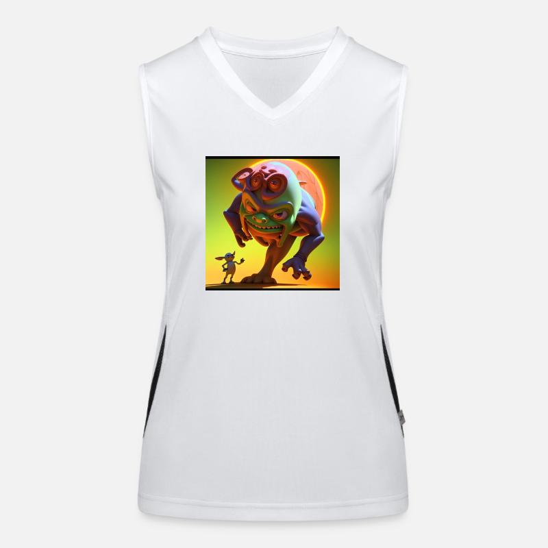 Monstergoblin Funktionelles Kontrast-Tank Top für Frauen