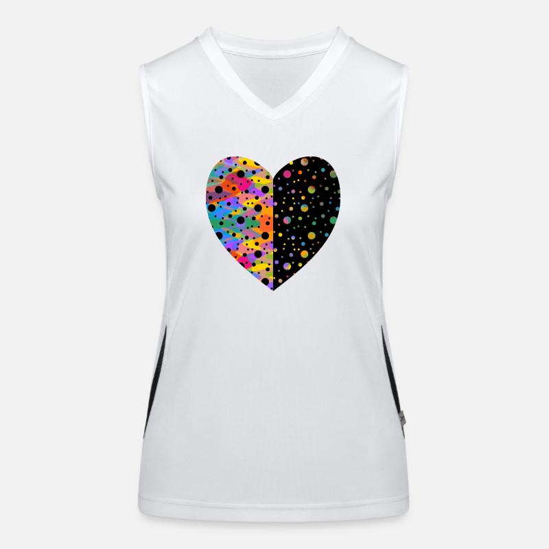 Herz Funktionelles Kontrast-Tank Top für Frauen