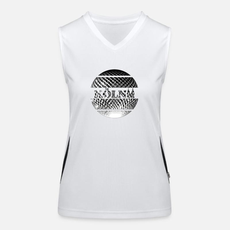 Köln silberne Diskokugel Funktionelles Kontrast-Tank Top für Frauen