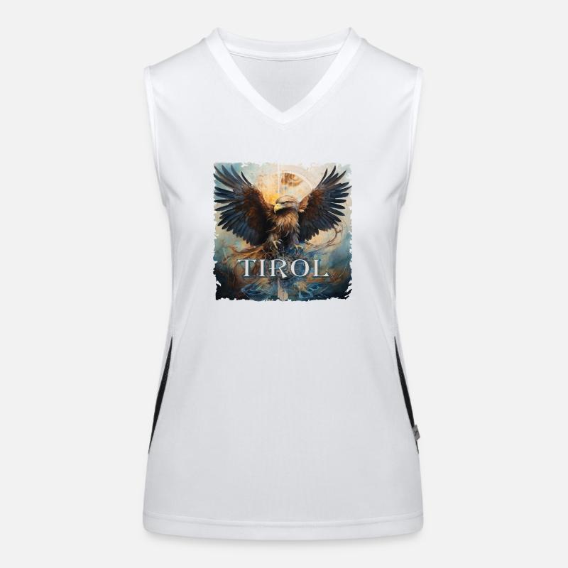 Tyrolean eagle loyal to the state of Tyrol, golden eagle Women's Functional Contrast Tank Top