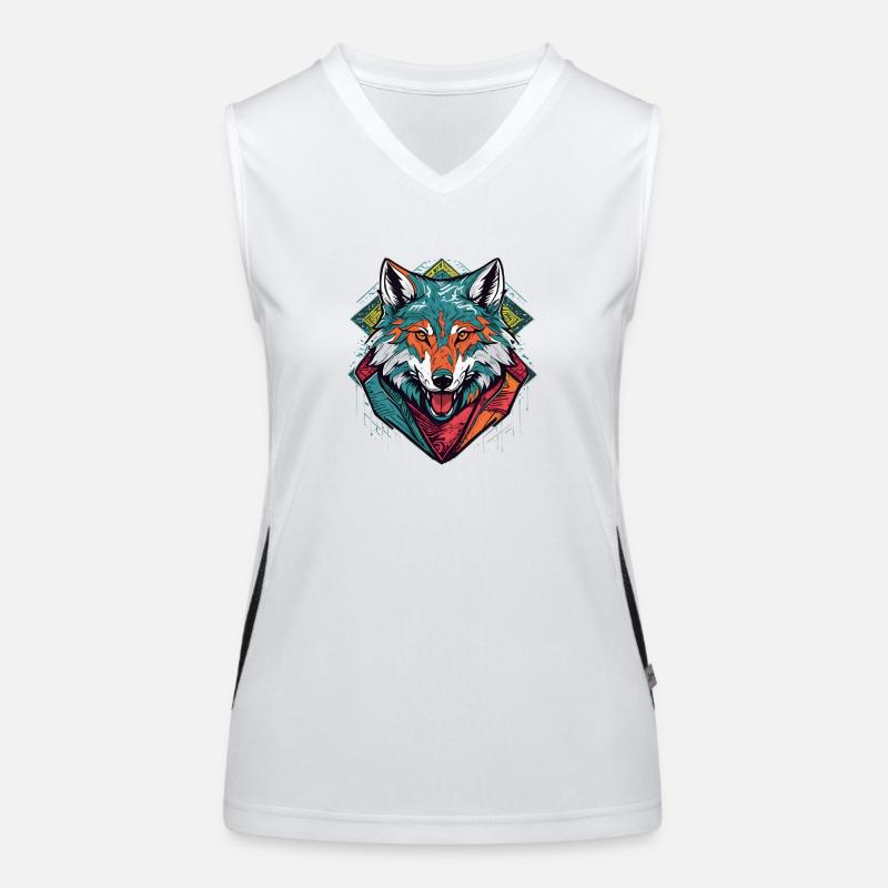 Colourful Wolf Women's Functional Contrast Tank Top