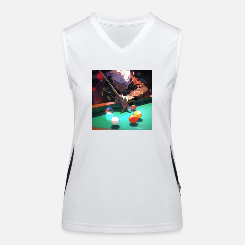 Billard spielen Funktionelles Kontrast-Tank Top für Frauen