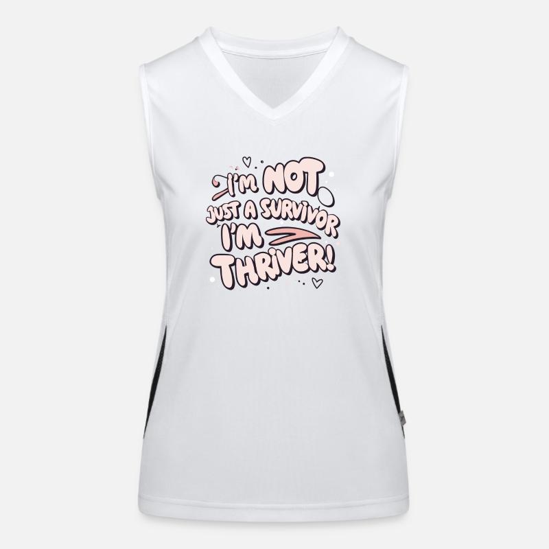 Ich bin nicht nur ein Überlebender, ich bin ein Thriver! Funktionelles Kontrast-Tank Top für Frauen
