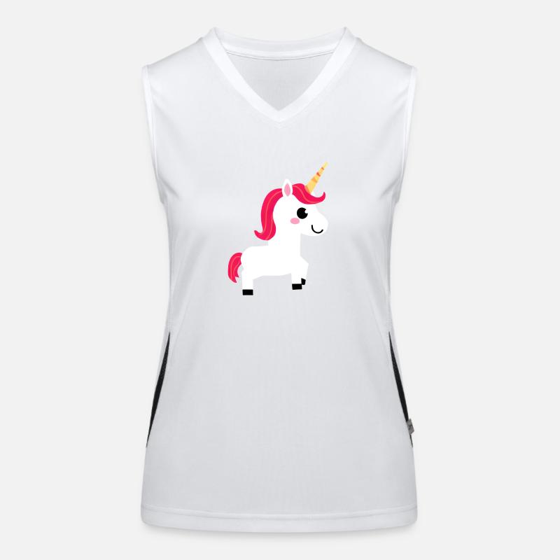 Einhorn Mädchen Einhörner Fabeltier Unicorn Funktionelles Kontrast-Tank Top für Frauen