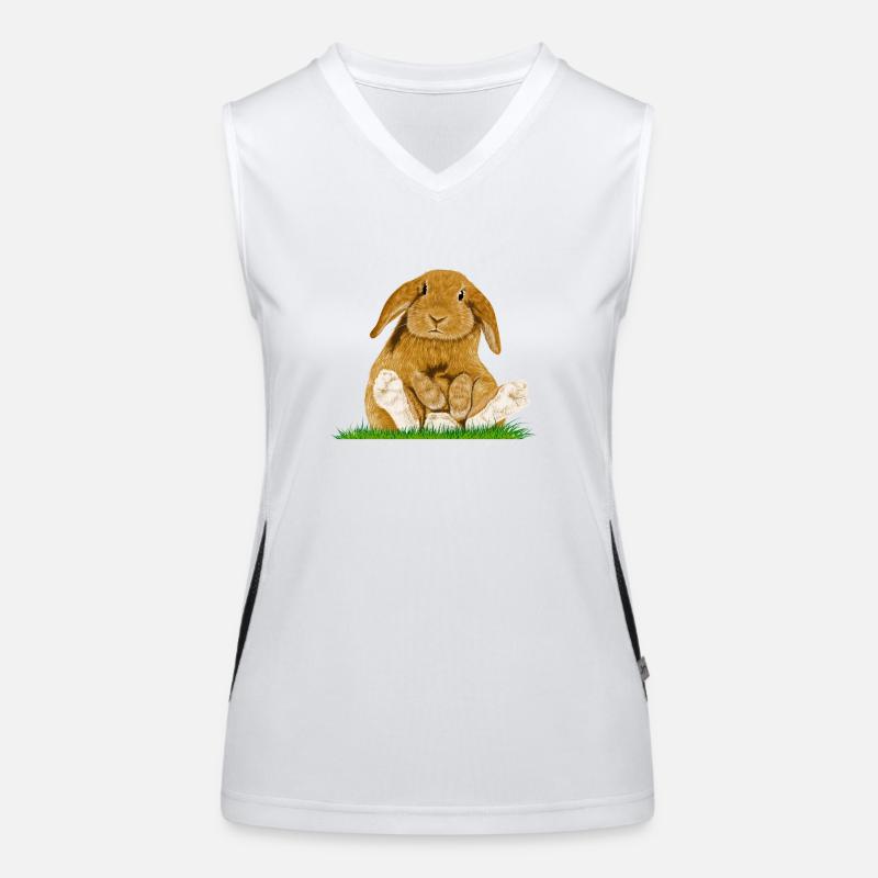 Easter Bunny - Women's Functional Contrast Tank Top - white/black