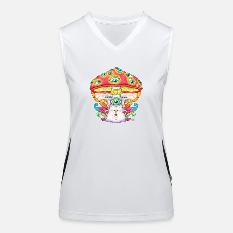 Trust the Universe, Mushroom, Toadstool Women's Functional Contrast Tank Top