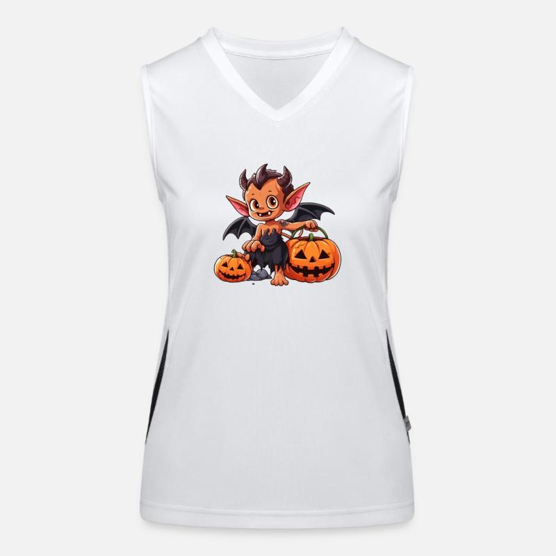 Halloween Devil Women's Functional Contrast Tank Top